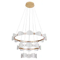 Люстра подвесная ЛЕД Грэйс (Grace) A1868SP-3PB Arte Lamp прозрачная на 1 лампу, основание латунь в стиле хай-тек современный кольца Люстра подвесная ЛЕД Грэйс (Grace) A1868SP-3PB Arte Lamp прозрачная на 1 лампу, основание латунь в стиле хай-тек современный кольца